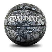 Spalding Paisley Outdoor Basketball Size 6 - Black/White image