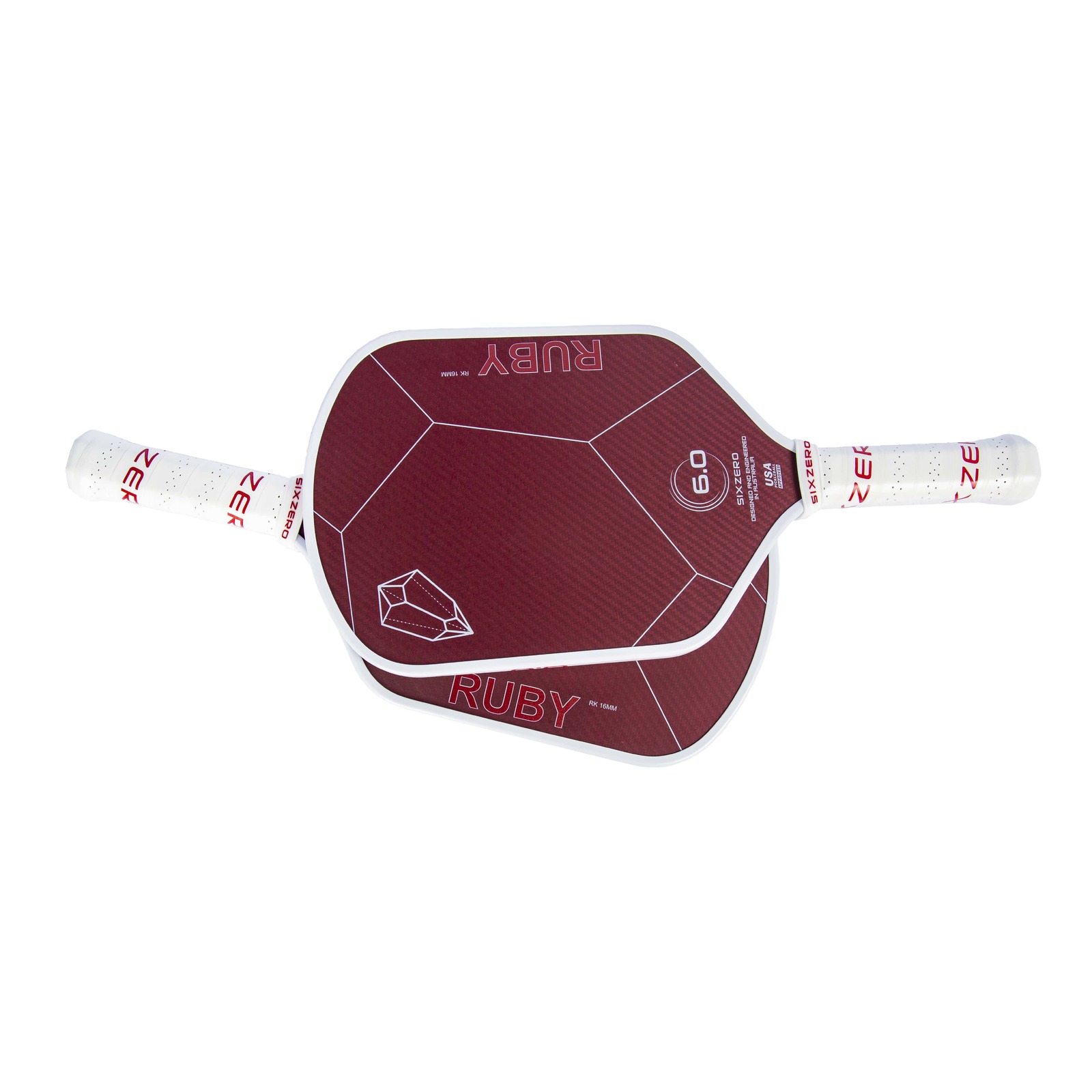 Pickle Ball Racket Ruby Six Zero Ruby 14mm Pickleball Paddle