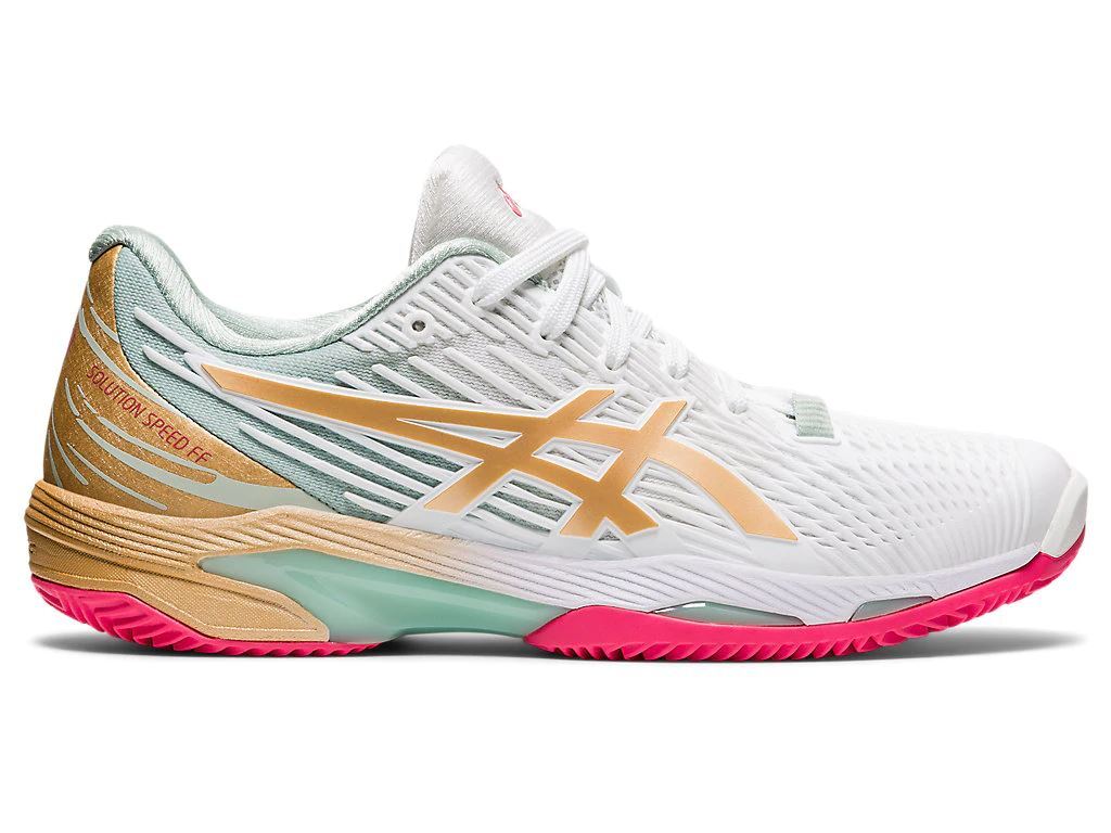 Asics Solution Speed FF 2 Clay . White/Champagne Women's Shoe Asics Solution Speed FF 2 Clay . White/Champagne Women's Shoe