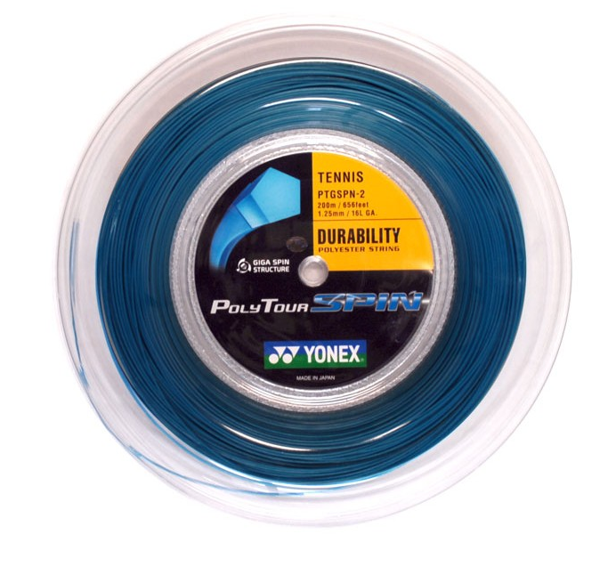 Yonex Poly Tour Spin 120 /17L/200m Tennis String Racket Reel Blue PTS120-2 
