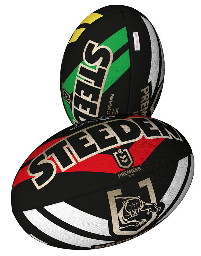 Penrith Panthers NRL 2021 Steeden Premiers Ball Football Size 5 *In Stock* 