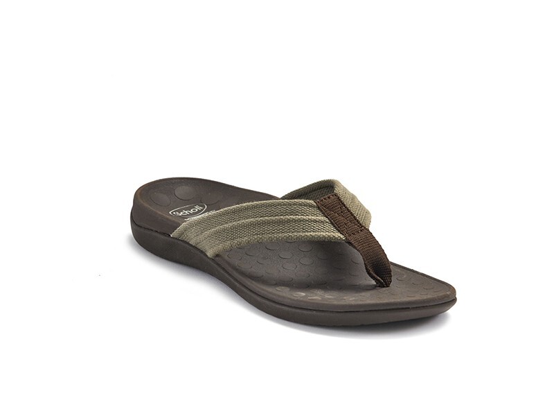 Scholl Whack Khaki Men s Thongs