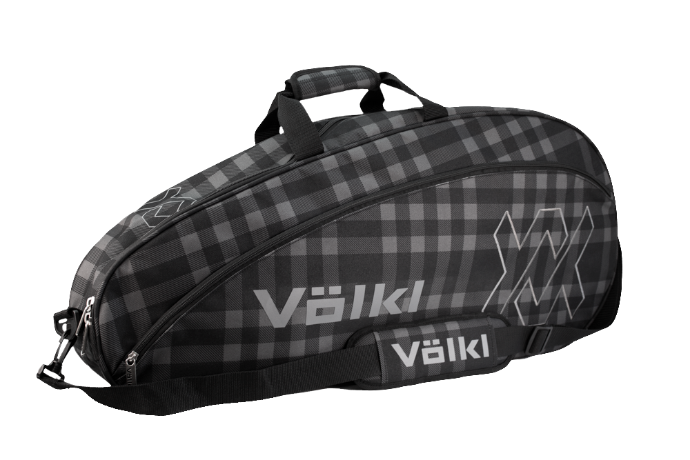 Volkl Team Duffle Tennis Bag Black and Plaid