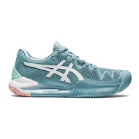Asics Womens Gel Resolution 8 Clay - Smoke Blue/White image