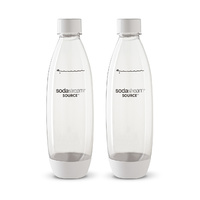 SodaStream Twin Pack of BPA Free Drink Bottles 1Ltr Fuse White image