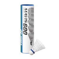 Yonex Mavis 600 Nylon Badminton (6) Shuttlecocks (Middle- Blue) image