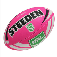 Steeden NRL Neon Supporter Ball - Pink/Black - Size 5 image