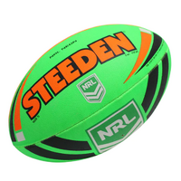 Steeden NRL Neon Supporter Ball - Green/Orange -Size 5 image