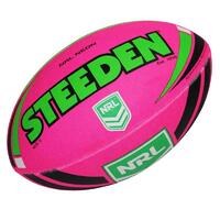 Steeden NRL Neon Supporter Ball - Lime/Pink -Size 5 image