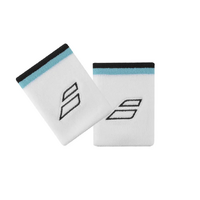 Babolat Logo Jumbo Wristbands - White/Estate Blue  image