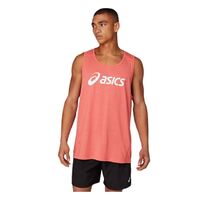 Asics Mens Triblend Training Tank - Red Alert/White image