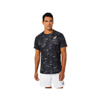 Asics Mens Match Graphic SS Top Black - 2022 image