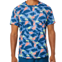 Asics Mens Match Graphic SS Top Indigo - 2022 image