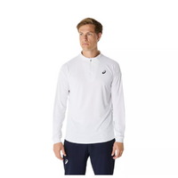 Asics MensMatch Long Sleeve 1/2 Zip Top - White image