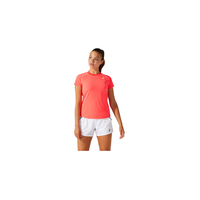 Asics Womens Court Piping Short Sleeve Shirt - Diva Pink image