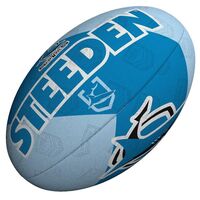 Steeden NRL Supporter Ball Sharks 11 inch Mini Football image