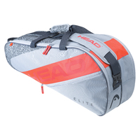 Head Elite 6 Racquet Bag - Grey/Orange 2022 image