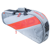 Head Elite 3 Racquet Bag - Grey/Orange 2022 image