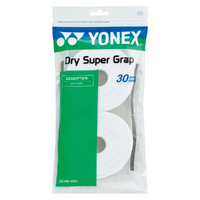 Yonex Dry Super Grap Overgrips 30 Pack - White image