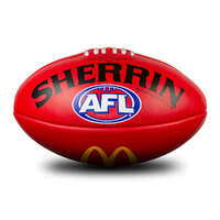 Sherrin Leather AFL Replica Game Ball - Red- Size 5 McDonalds image