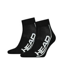 Head Tennis Socks 2P Stripe Quarter - Black (Size 43-46) image
