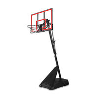 Spalding 52" Red & White Portable Basketball System image