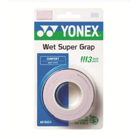 Yonex Wet Supergrap Overgrip 3 Pack - Mist Pink image
