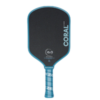 Six Zero Coral 16mm Elongated Pickleball Paddle - Ocean Blue image
