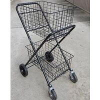 Coaching Trolley - Double Basket With Front Swivel Wheels image