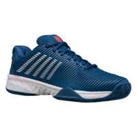 blue and white k swiss