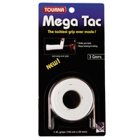 Tourna Mega Tac 3 Pack Overgrips White image