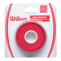 Wilson AbsorbX Overgrip Tennis 3 Pack (Dry Feel) - Red image