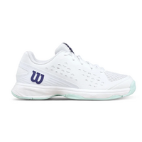 Wilson Rush Pro L Junior Tennis Shoe - White/Bay/Skipper blue image