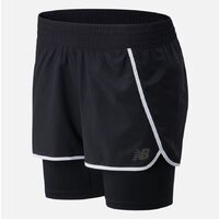 New Balance Womens Sport 2 In 1 Short -  Black image