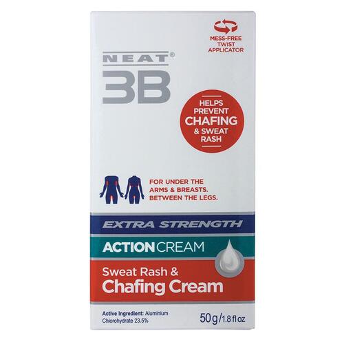 Neat Feat 3B Action Cream Sweat Rash & Chafing Cream Extra Strength 50g