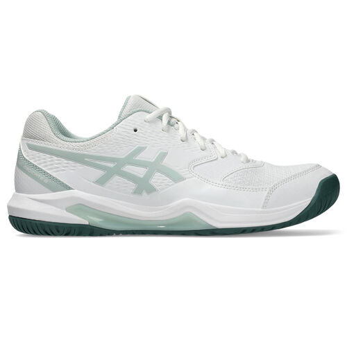 Asics Mens Gel Dedicate 8 (HC) Tennis Shoes - White/Cold Moss [Size : US - 7.5]