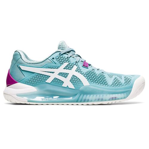 Asics Gel Resolution 8 Smoke Blue/White Women's Shoe Asics Gel Resolution 8 Smoke Blue/White Women's Shoe