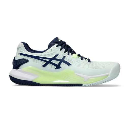 Asics Womens Gel Resolution 9 Clay - Pale Mint/Blue Expanse [Size: US - 7 ]