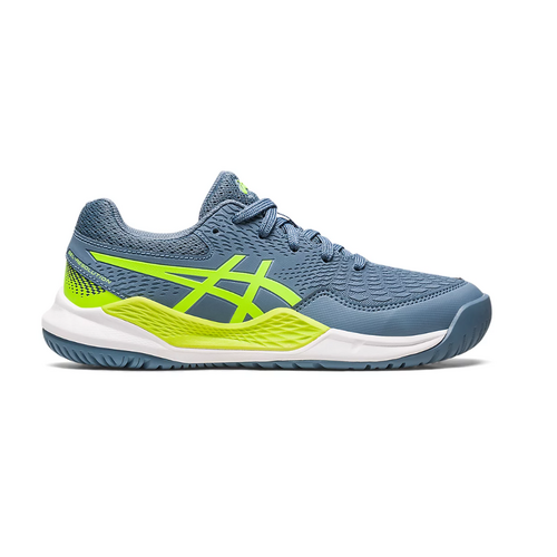 Asics Gel Resolution 9 GS - Steel Blue/Hazard Green [Size : US - 2]