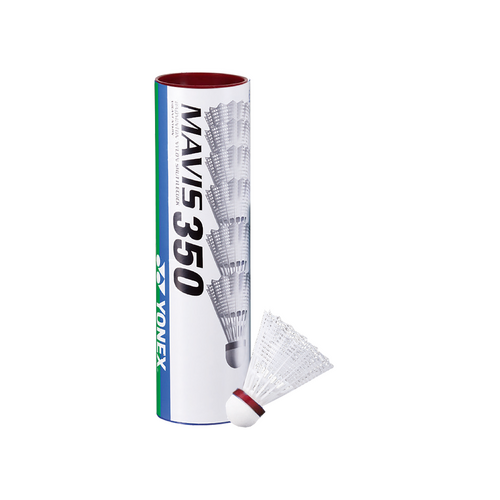 Yonex Mavis 350 Nylon Badminton (6) Shuttlecocks (Fast- Red)