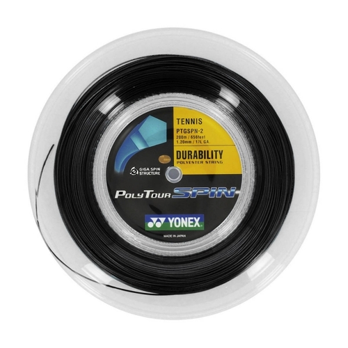 Yonex Poly Tour Spin 1.20/17G String Reel [Colour: Black]
