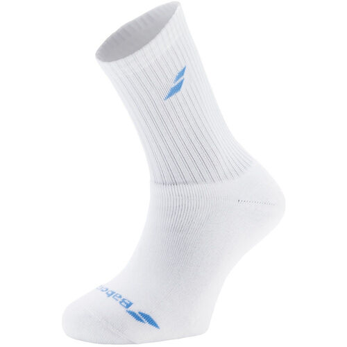 Babolat Crew Socks 3 Pack White [Size: US 12.5 - 14.5]