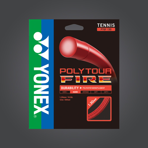 Yonex Poly Tour FIRE Tennis String 130 Red String Set