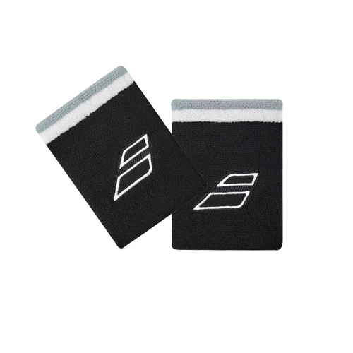Babolat Logo Jumbo Wristbands - Black/White