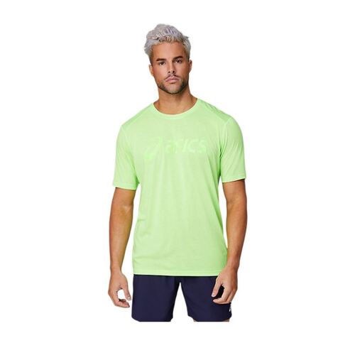 Asics Mens Triblend Training Short Sleeved Top - Gecko Green [Size: Medium]