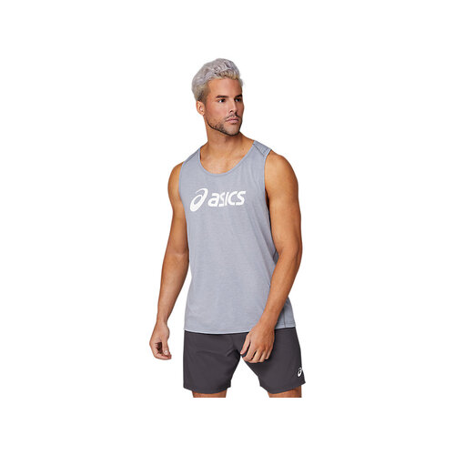 Asics Mens Triblend Training Tank - Sheet Rock/White