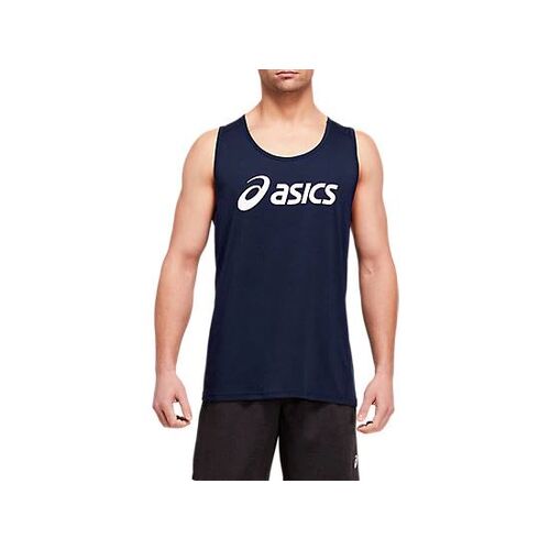Asics Mens Triblend Training Tank - Peacoat/White [Size: US Large]