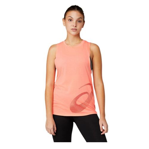 Asics Women's Core Train Graphic Tank - Blazing Coral [Size : Small]