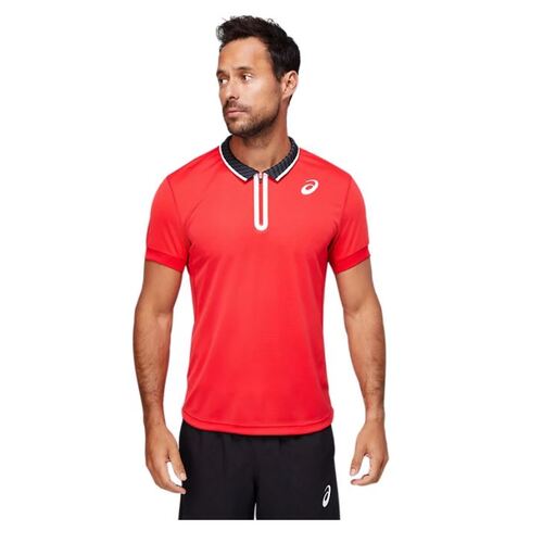 Asics Mens Match Polo Shirt - Red [Size : Small]