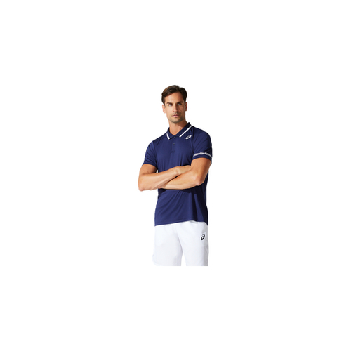 Asics Mens Court Polo Shirt - Peacoat Blue [Size : Small]